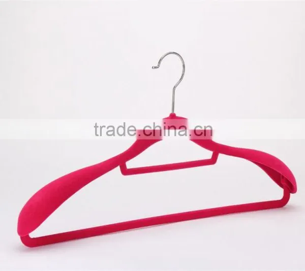 Flocked Clothes Hangers With Shoulder Pads for Drying Clothes Quality Choice