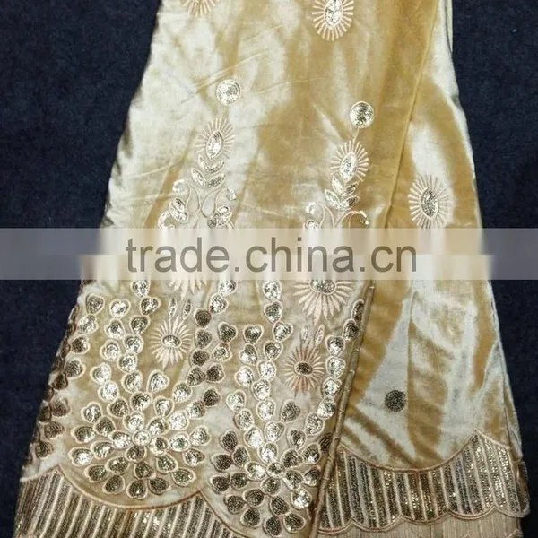 Fashion Pink Sequins Women Raw Silk Velvet Burnout Silk Velvet Fabric photo-4