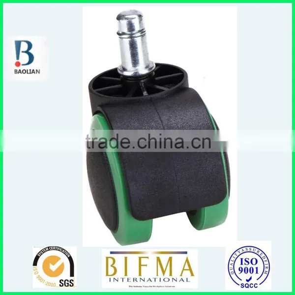BL 50mm Smal Black& Green Durable Mute Swivel Outdoor Rubber Office Chair Caster photo-3