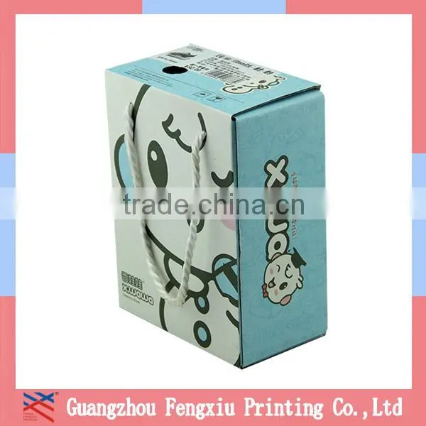 Cheap Custom Made Corrugated Paper Baby Shoe Box With Handle photo-6