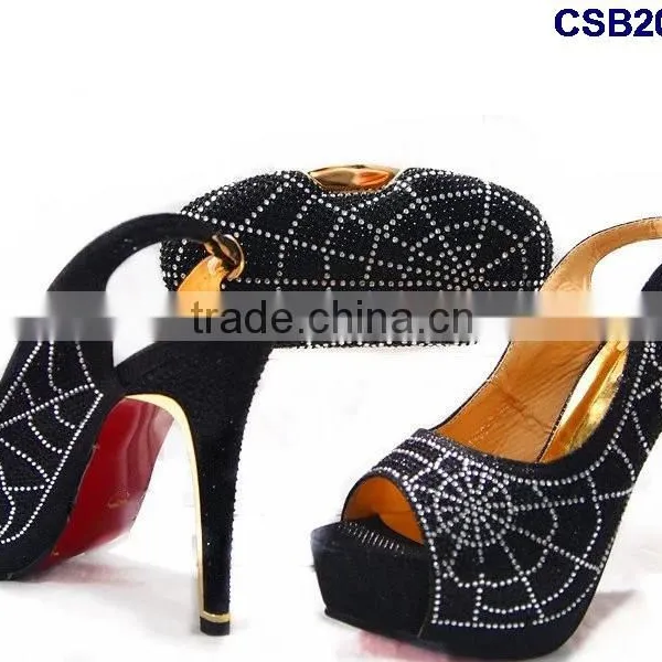 CSB2095 2016 the Latest Top Fashion Woman High Quality Italy Style High Heel Sandal Shoes With Matching Purse/cluth/bag photo-2