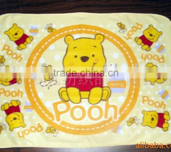 Soft 100%Polyester Microfiber Cartoon Printed Polar Fleece Baby Blanket/Snuggle
