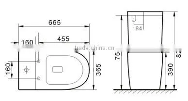 Hedge Type of Flushing Watermark Toilet Suite photo-3