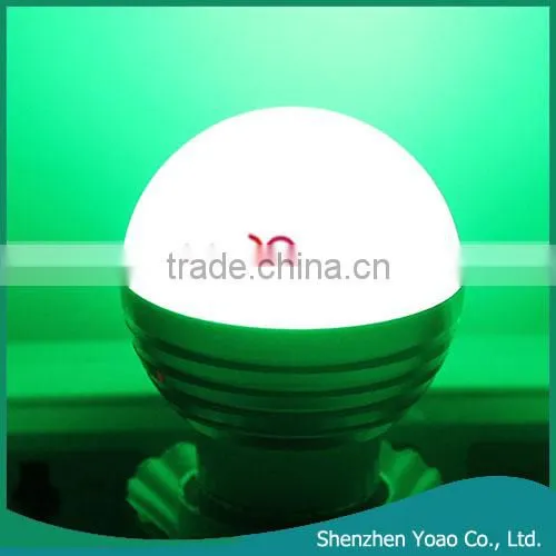 E27 3W RGB LED Light Bulb 85-265V photo-2