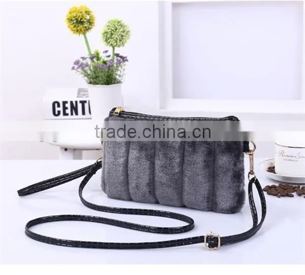 Popular Handbag, Faux Fur Handbag, Fashion Fake Fur Handbag