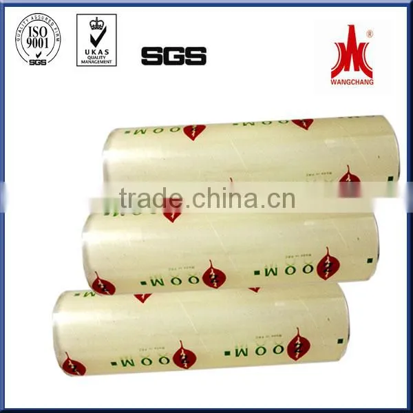 2014 Pvc Cling Film Pvc Transparent Film Factory Supply Famous Brand Wangchang