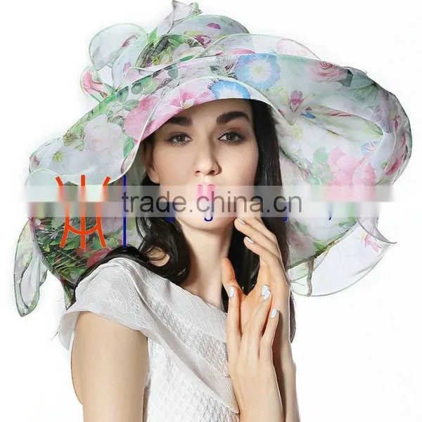 Sweet Tea Organza Derby Hat With With Ruffled Bow