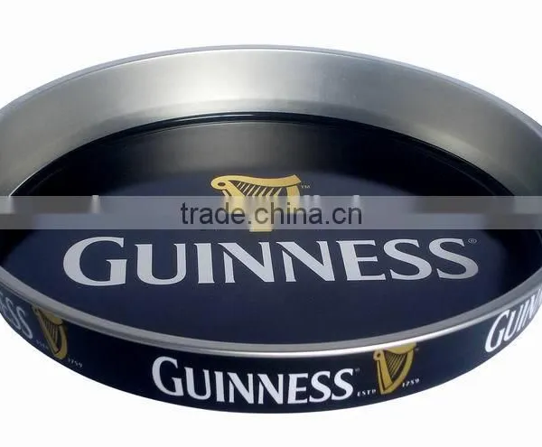 Customized Factory Price Round Bar Serving Tin Tray, Round Metal Tin Trays, photo-2
