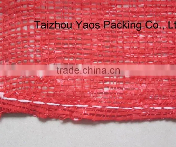 Red PP Tubular Mesh Bag Onion Circular Tubular Bag photo-3