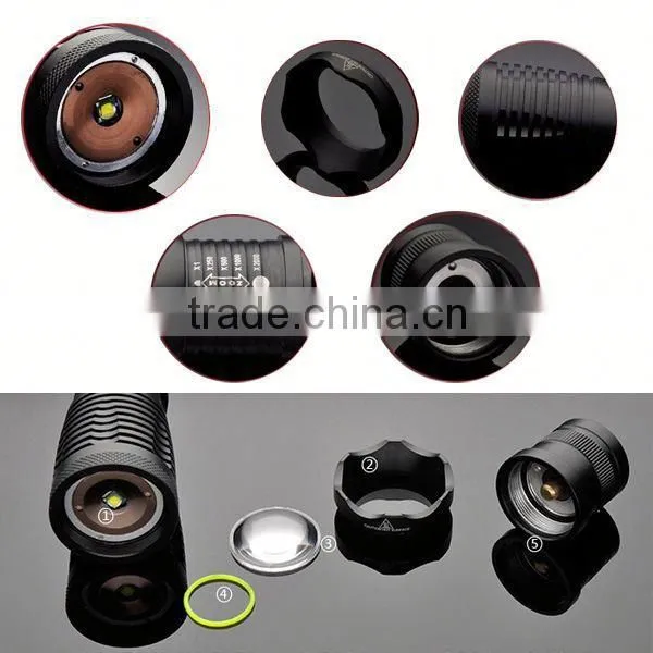 S3 Super Bright XML T6 Rechargeable Mini Zoom Charging Torch Light photo-2
