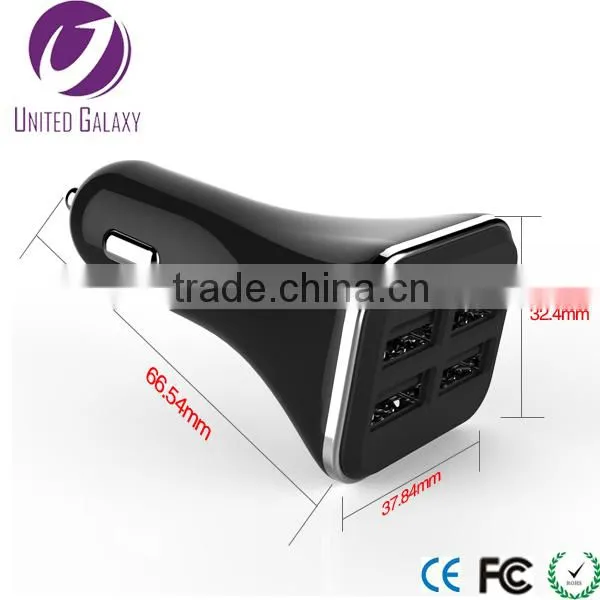 Blue LED Lights Intelligent Fashion 4 Port Usb Car Charger photo-6