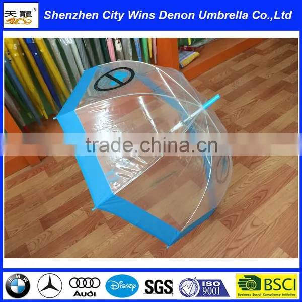 Wholesale Printed China Transparent Umbrellas With Plated Iron Ribs and Stick photo-2