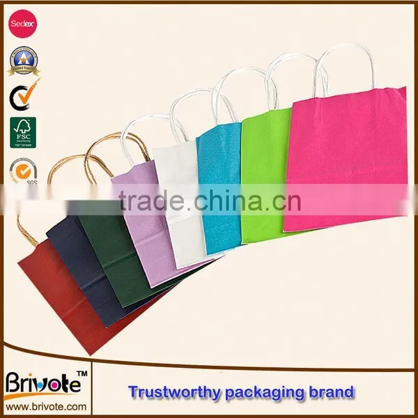 Stand up Mini Kraft Paper Gift Bag Brown Kraft Paper Carrier Bags Brown Kraft Paper Bags photo-4