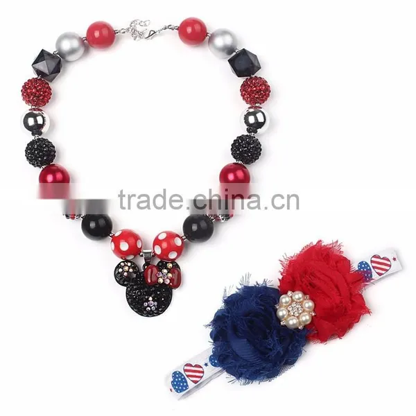 2016 Bear Pendants Latest Design Beads Necklace Set photo-2