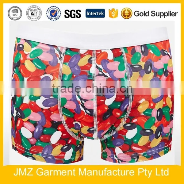 90% Polyester 10% Spandex Sublimation Colorful Colorful Men Boxer