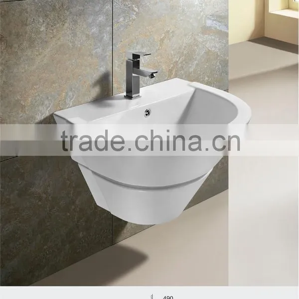 Ceramic Pedestal Basin /sink With Bright Surface photo-5