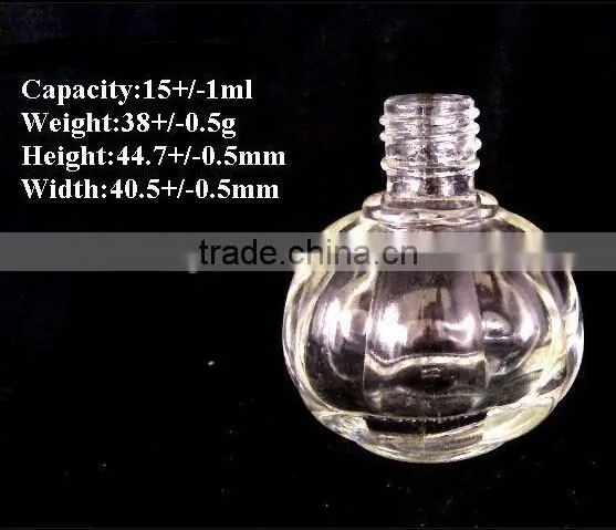 1/2OZ Glass Nail Polish Refillable Glass Bottles With Cap and Brusher Factory photo-2