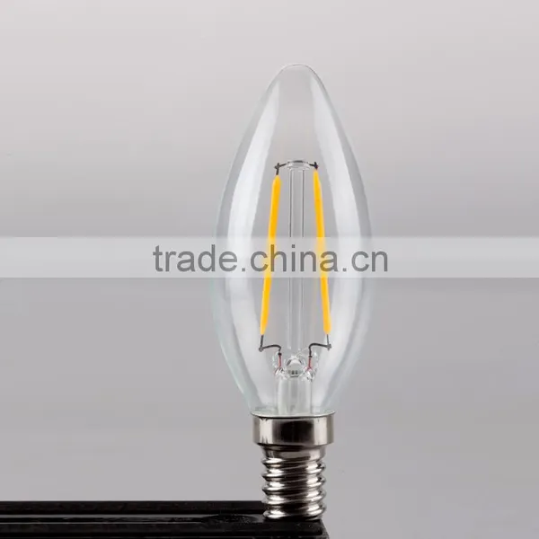 China Supplier Led Lamp E14/E27 Led Filament Bulb C35 Candle Light With CE ROHS SAA TUV photo-5