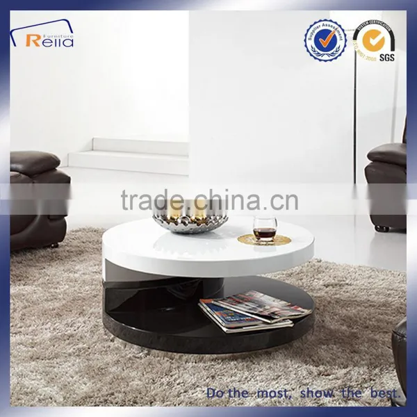ROUND SWIVEL ELEGANT WHITE NEW 2016DESIGN COFFEE TABLE UNIQUE TEA TABLE photo-5