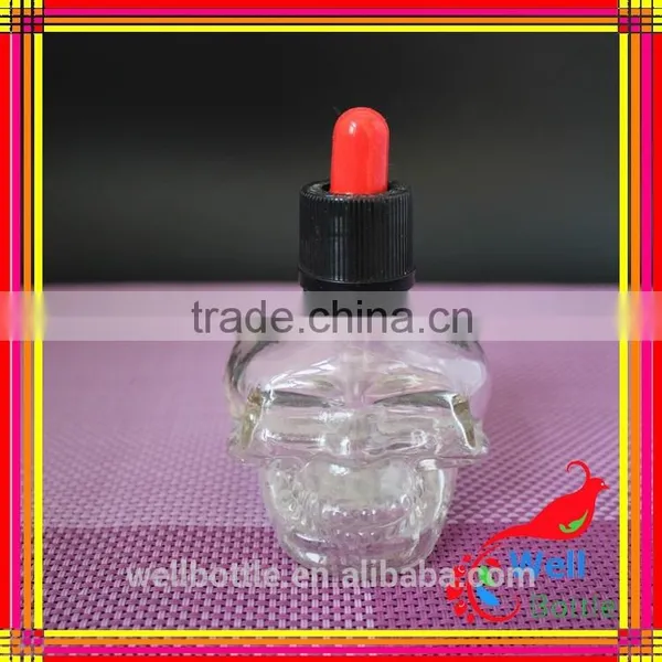 15ml 30ml 50ml Skull e Juce Liquid Skull Glass Dropper Bottle With Shrink Wrap Label photo-5