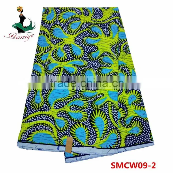 2016 Fashion Real Wax Fabric African Printed Wax Fabric SMCW14 High Quality photo-3