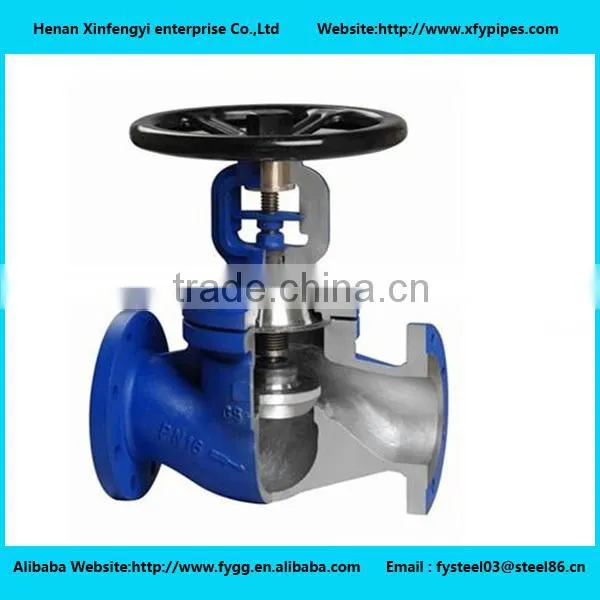 DIN Standard Bellow Seal Globe Valve Drawing photo-2