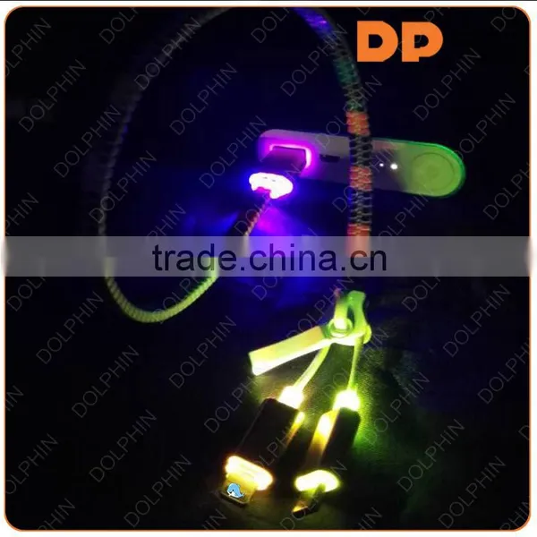 New Gadgets Visible LED Light USB 2 in 1 Zipper Cable for Smartphone photo-4