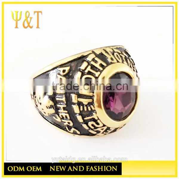 Jingli Jewerly Custom PANTHERS Ring for Man Military Jewelry, Stainless Steel High School Ring Jewelry(HF-066) photo-3