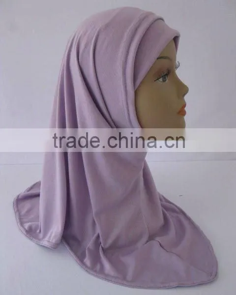 Two Pieces Hijab, Arabic Wear Solid Color G-SD163# photo-2