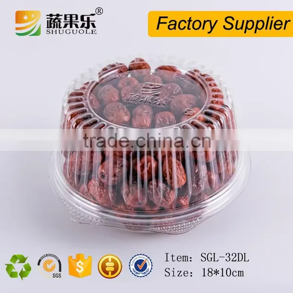 Disposable Transparent Clamshell Plastic Fruit Salad Packaging Container photo-3