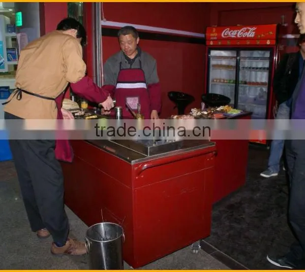Barbeque Grill With Smoke Suction System