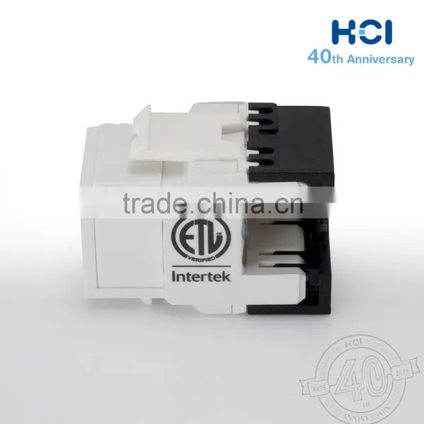 Network Solution RJ45 Super Cat6 UL 180 Degree Unshielded UTP Modular Keystone Jack photo-2