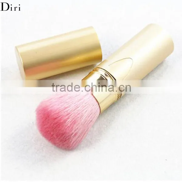 Luxury Golden Private Label Retractable Make up Cosmetics Brush Vegan Powder Brush photo-3