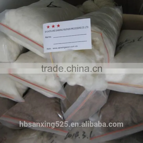 WOW!! Chinese Double-scoured Wool Noil, 20mic, 30-40mm, Good Raw White Color photo-5
