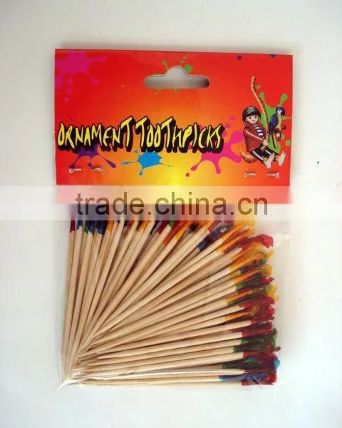 Toothpicks With Paper Card