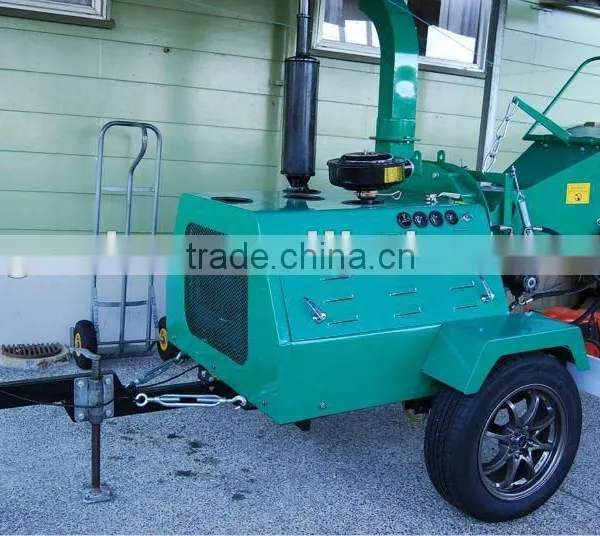 CE Approval Diesel Wood Chipper, Wood Shredder, 40HP Hydraulic Feeding Rolls photo-3