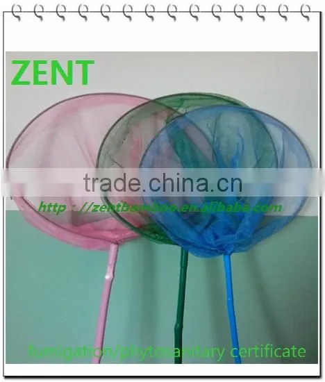 ZENT-82 kids butterfly bamboo pole fishing net