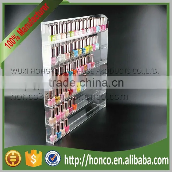 6 Tiers Wall Hanging Nail Polish Cosmetics Use Acrylic Display Rack,Clear Colour photo-2