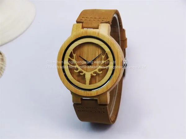 New Design Genuine Leather Crystal Quartz Lady Watch