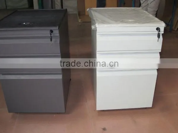 3 Drawers Metal Movable Cabinet Steel Mobile Pedestal With PVC Top photo-4