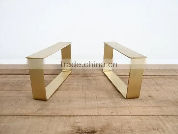 High Quality Brass Flat Soild Steel Metal Table Legs Square for Living Room Table photo-2