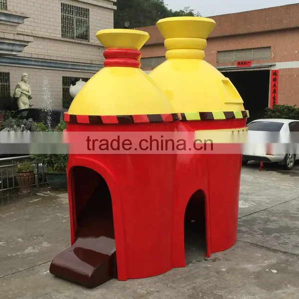 Outdoor Fiberglass Castle Sculpture photo-2