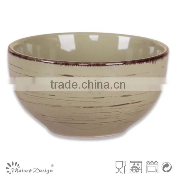Glossy Color Round Shape Cereal Bowl With Antique Design photo-3