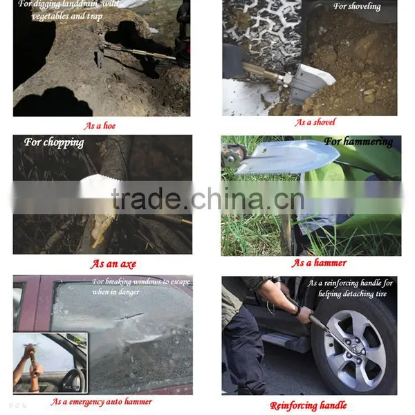 Disaster Rescue Equipment Automobile Tools Shovel Self-driving Emergency Shovel Auto Parts Offroad Shovel Military Pick photo-2
