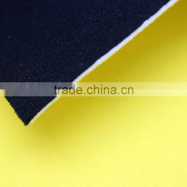 2mm Black Neoprene Fabric, Lovely Yellow Stretch Fabric Neoprene, Diving Suit Neoprene With Nylon/polyester Fabric photo-3