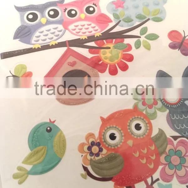 OEM Owl Design Decorative Shinny Glitter Sticker photo-5
