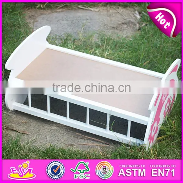 New Cute Kids Wooden Toy Beds for Dolls W06E010A photo-4