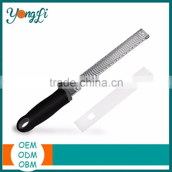 Silicone Handle Stainless Steel Zester Grater With Sharp Blade Cheese Slicer photo-3