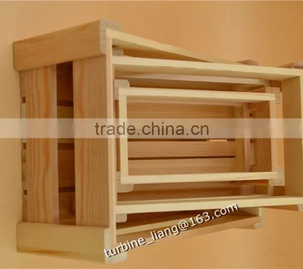 Large Natural Wood Box or Wooden Crate photo-5