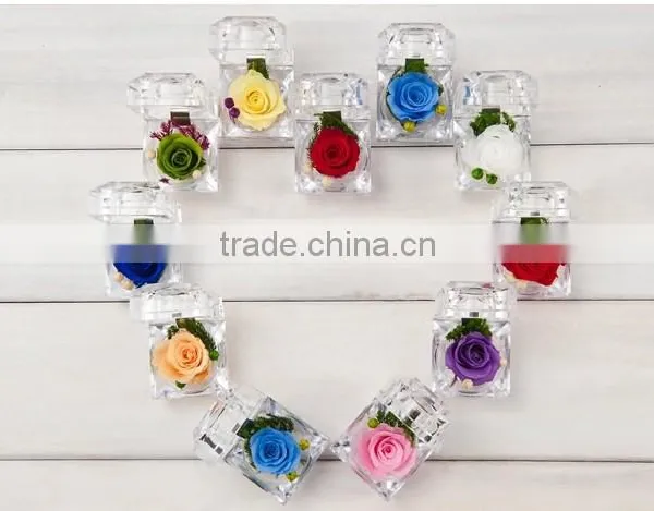 Colorful Rose Head Ring Box For Holiday Decorations photo-3